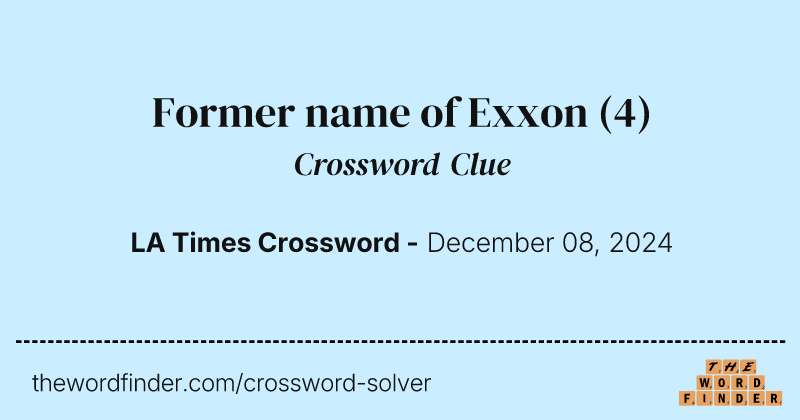 Former name of Exxon crossword clue image