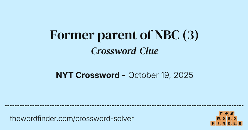 Former parent of NBC crossword clue image