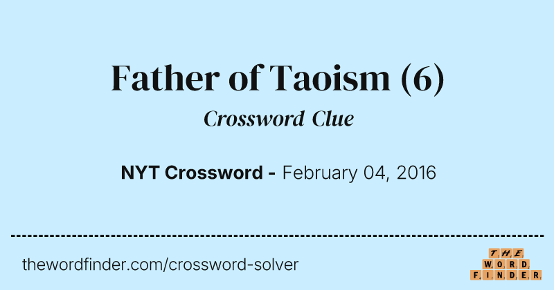 Father of Taoism crossword clue image