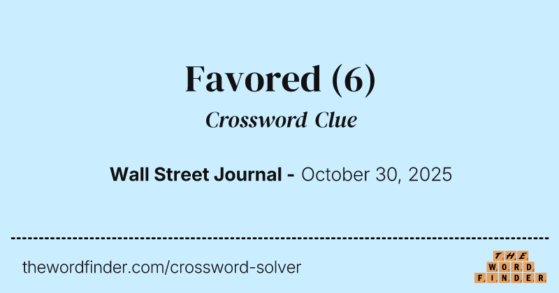 Favored crossword clue image