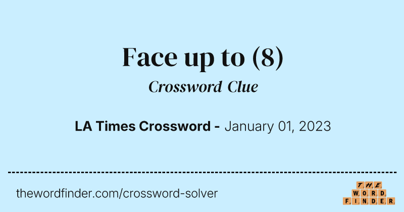 Face up to crossword clue image