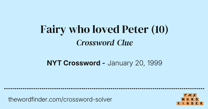Fairy who loved Peter crossword clue image