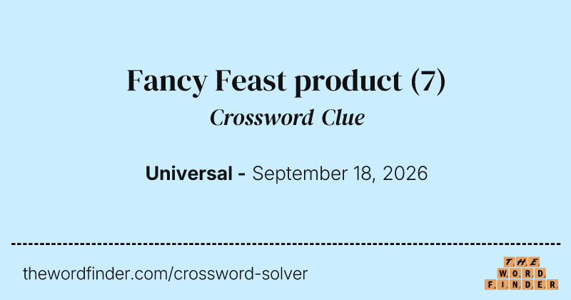 Fancy Feast product crossword clue image