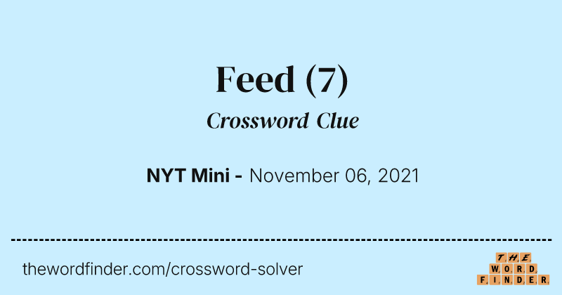 Feed crossword clue image