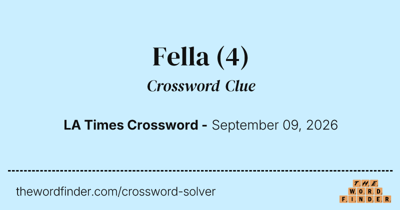 Fella crossword clue image