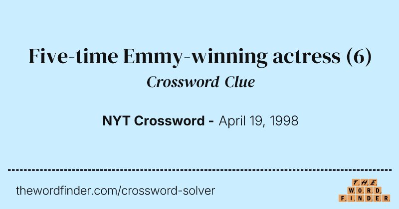 Five-time Emmy-winning actress crossword clue image