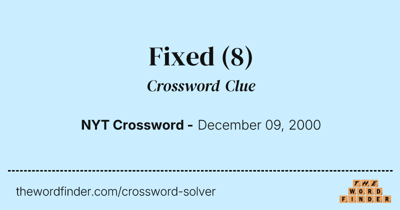 Fixed crossword clue image