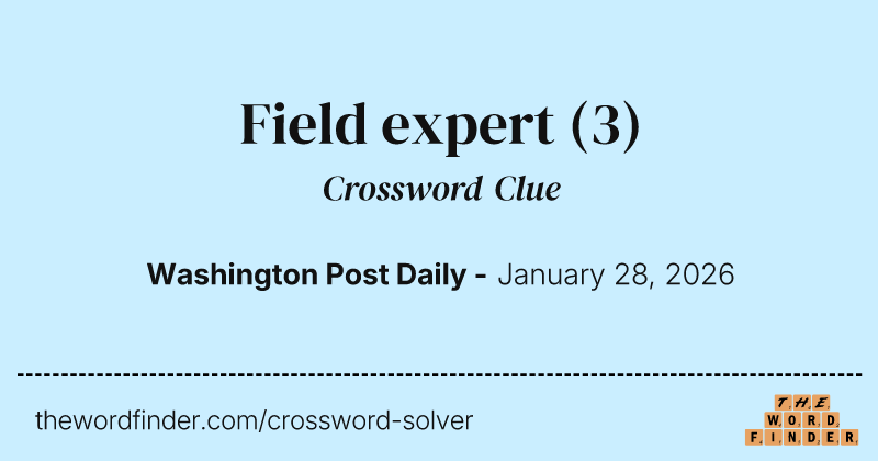 Field expert crossword clue image