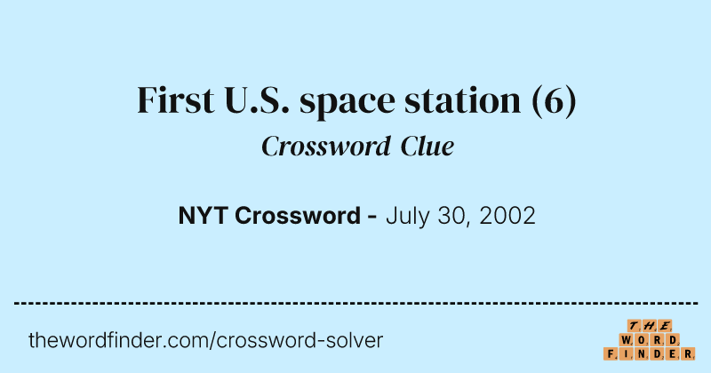 First U.S. space station crossword clue image