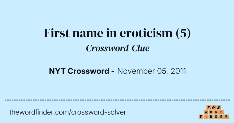 First name in eroticism crossword clue image