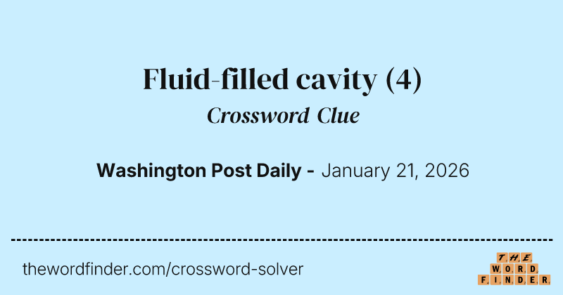 Fluid-filled cavity crossword clue image