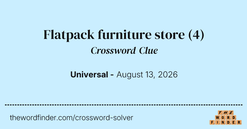 Flatpack furniture store crossword clue image