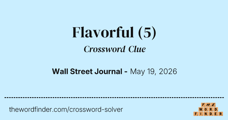 Flavorful crossword clue image