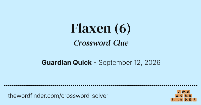 Flaxen crossword clue image