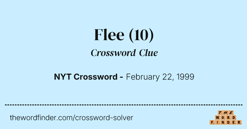 Flee crossword clue image