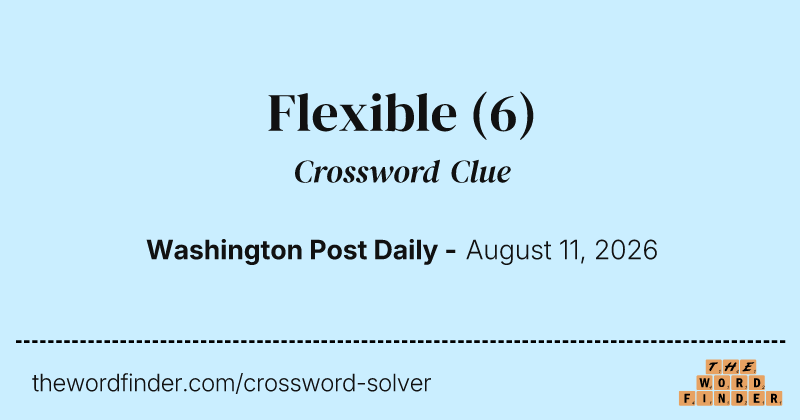 Flexible crossword clue image