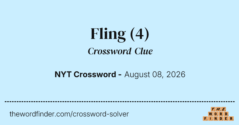 Fling crossword clue image