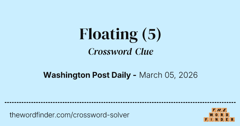 Floating crossword clue image