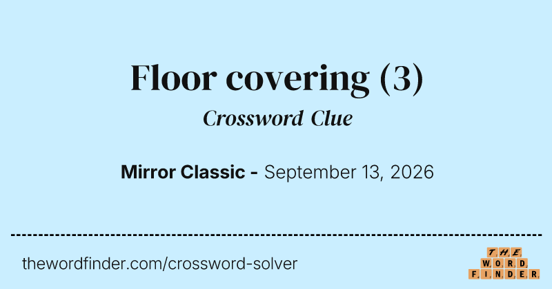 Floor covering crossword clue image