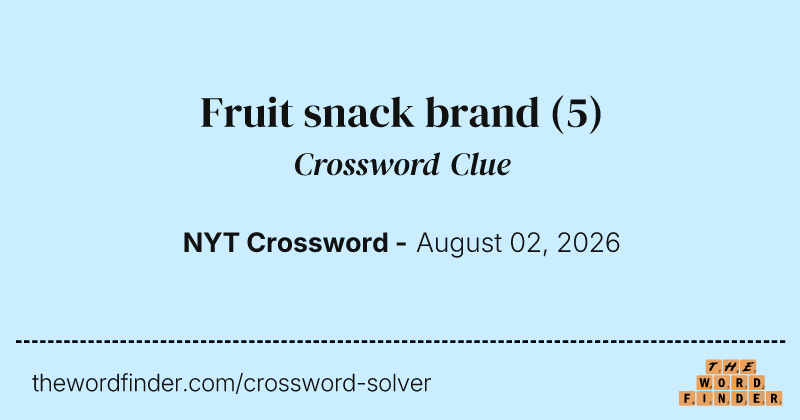Fruit snack brand crossword clue image