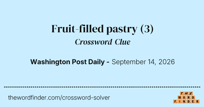 Fruit-filled pastry crossword clue image