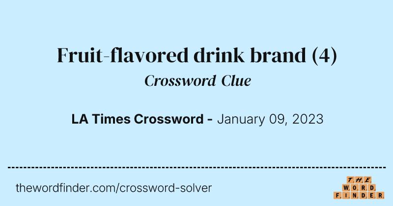 Fruit-flavored drink brand crossword clue image