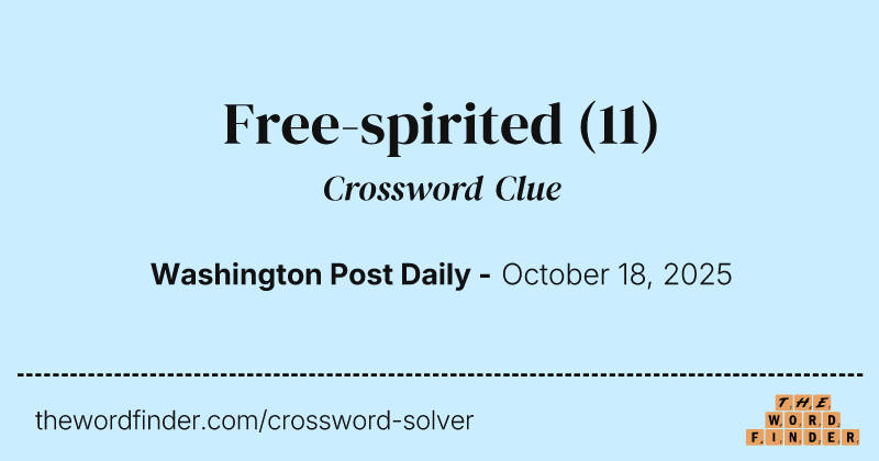 Free-spirited crossword clue image