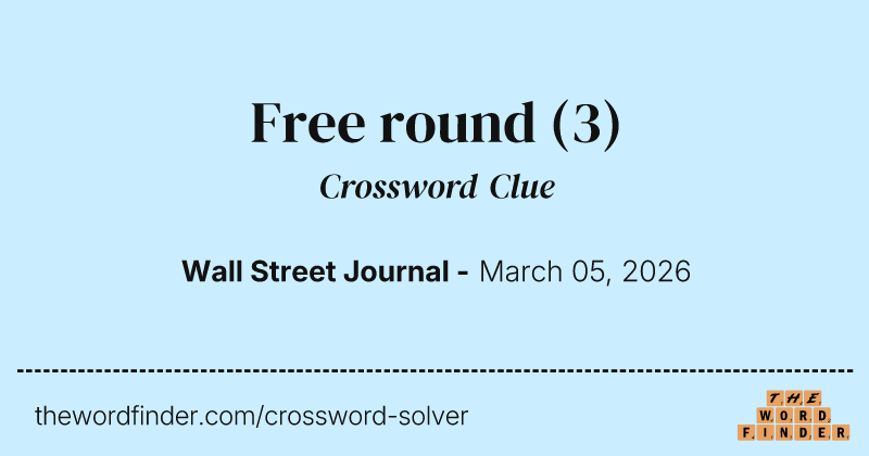 Free round crossword clue image