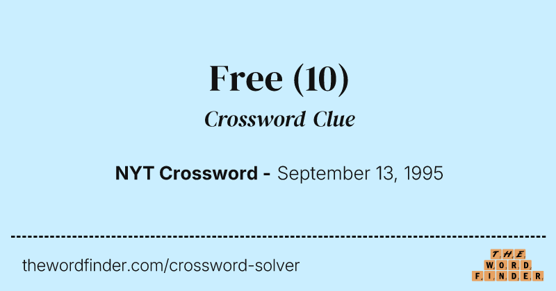 Free crossword clue image