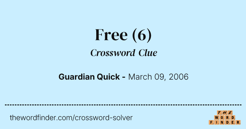 Free crossword clue image