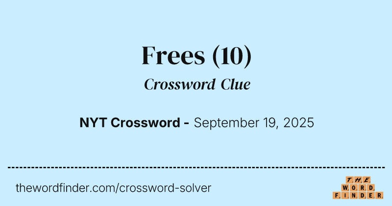 Frees crossword clue image