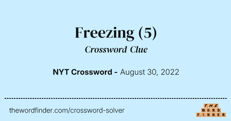 Freezing crossword clue image