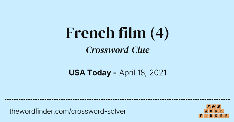 French film crossword clue image