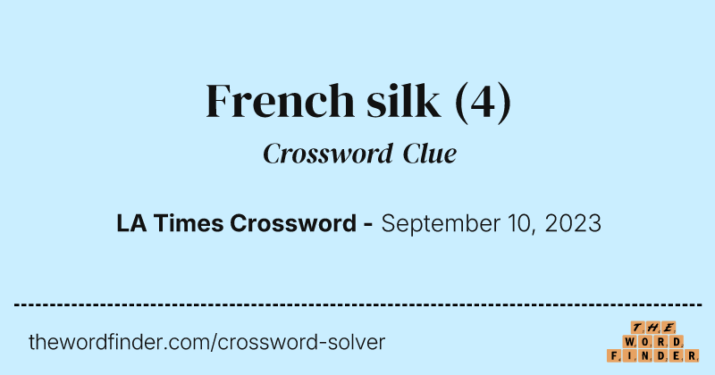 French silk crossword clue image