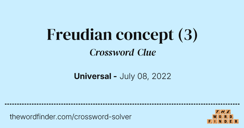 Freudian concept crossword clue image