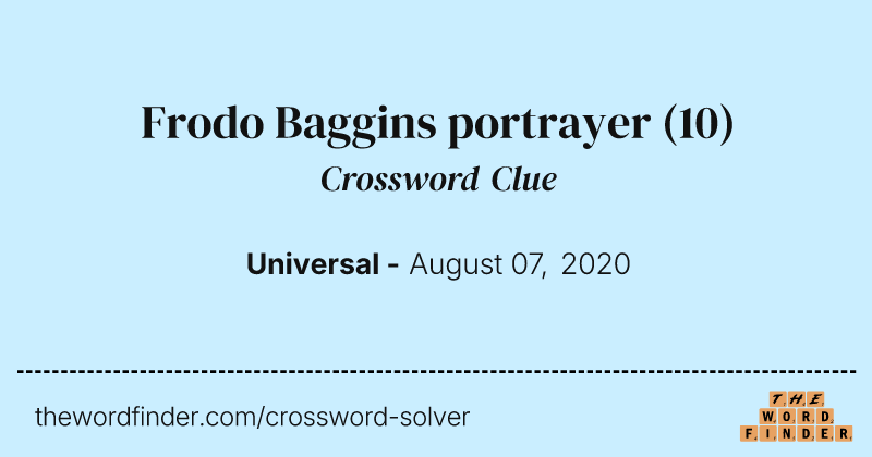 Frodo Baggins portrayer crossword clue image
