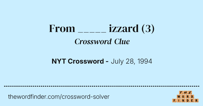 From _____ izzard crossword clue image