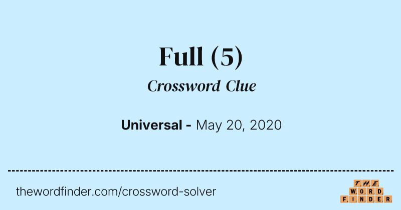 Full crossword clue image