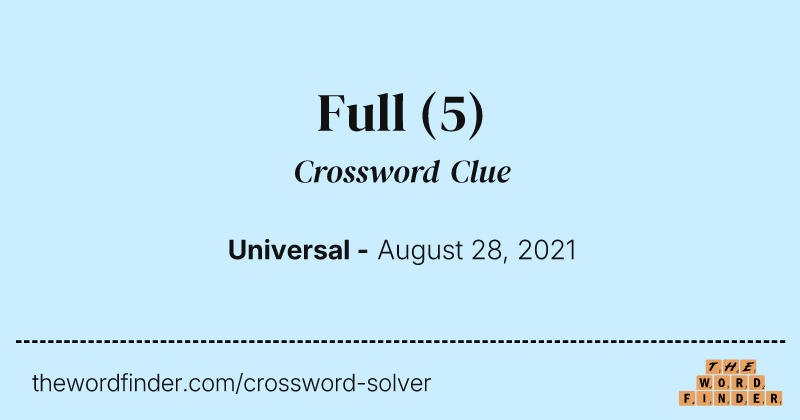 Full crossword clue image