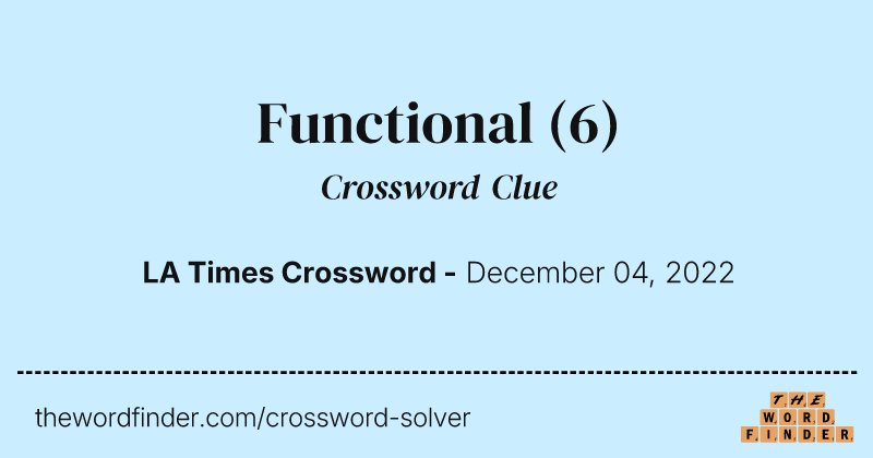 Functional crossword clue image