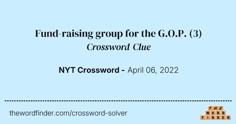 Fund-raising group for the G.O.P. crossword clue image