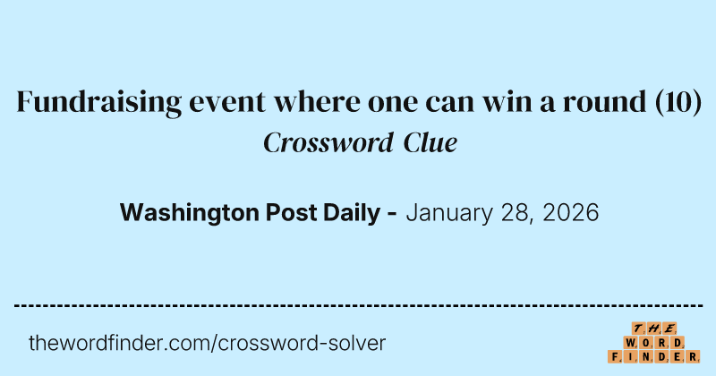 Fundraising event where one can win a round crossword clue image