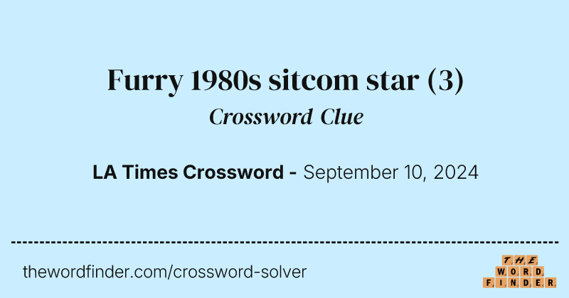 Furry 1980s sitcom star crossword clue image