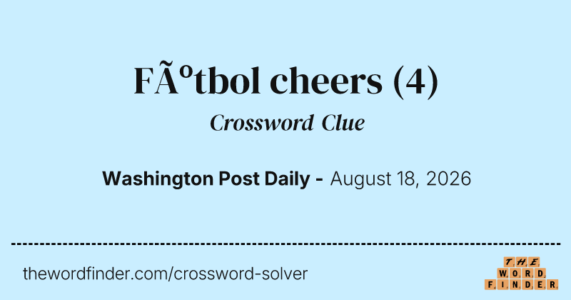 Fútbol cheers crossword clue image