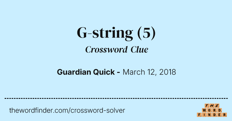 G-string crossword clue image