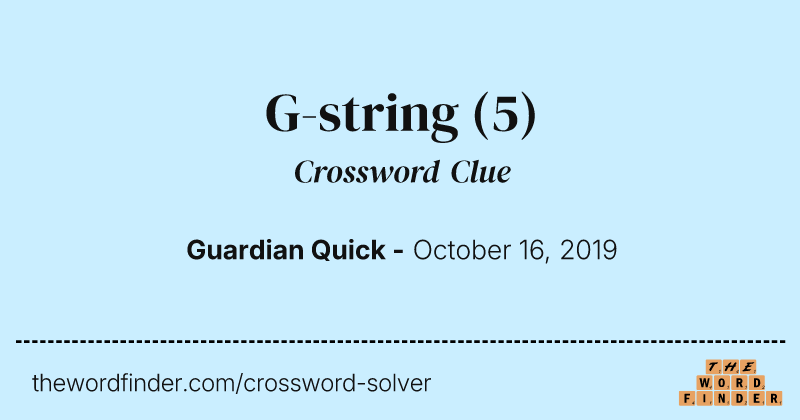 G-string crossword clue image