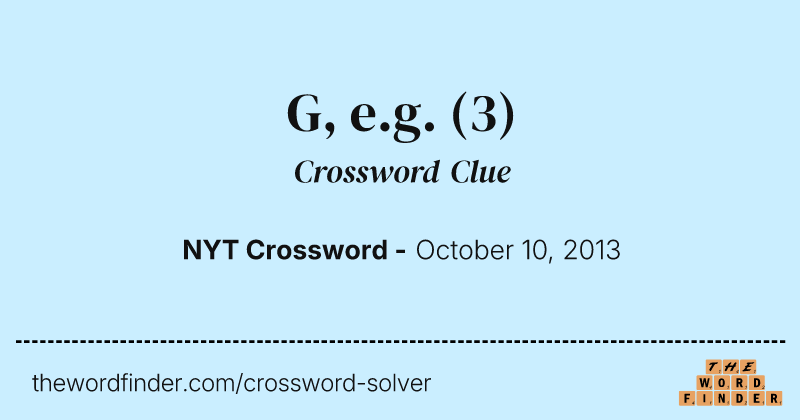 G, e.g. crossword clue image