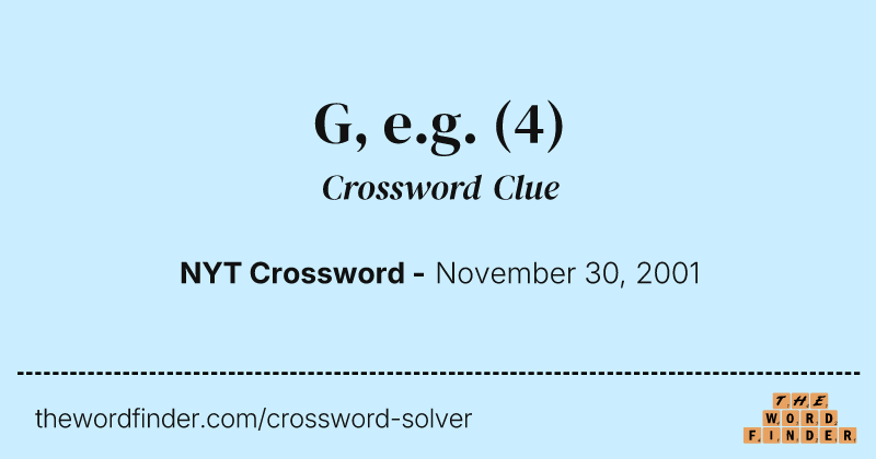 G, e.g. crossword clue image