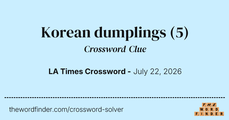 Korean dumplings crossword clue image