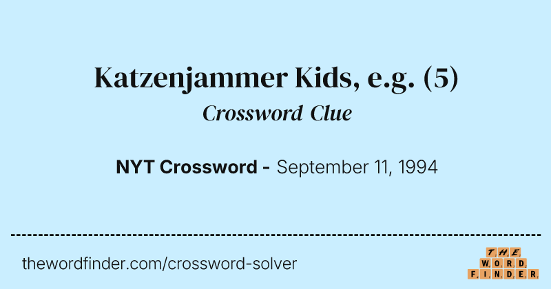 Katzenjammer Kids, e.g. crossword clue image